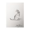 classical fine art cat art for sale drawing sketch in pencil